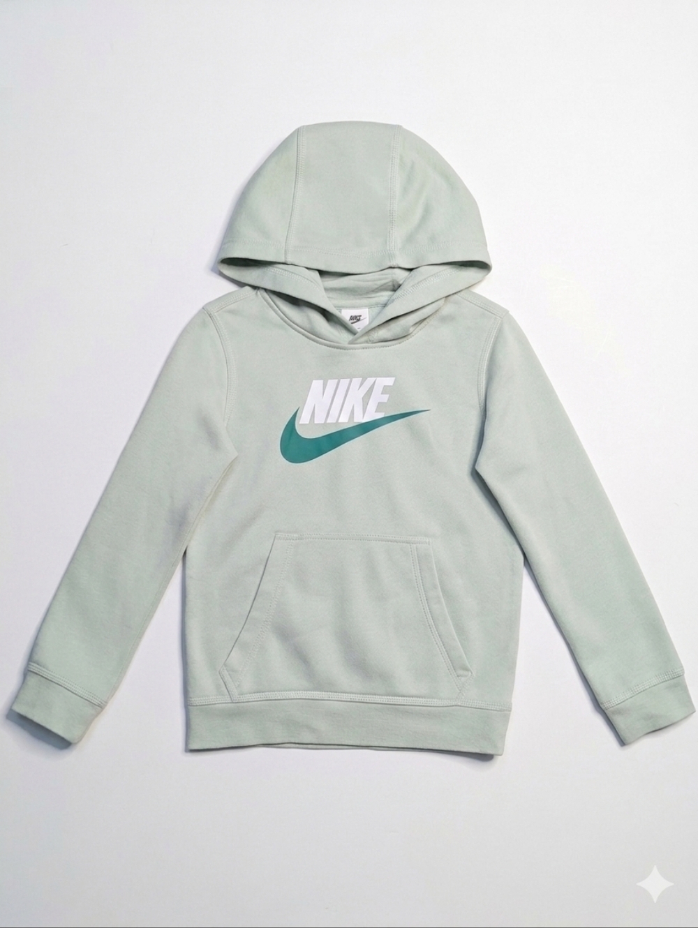 Nike Youth Mint Green Pullover Hoodie - Green Swoosh | Size S